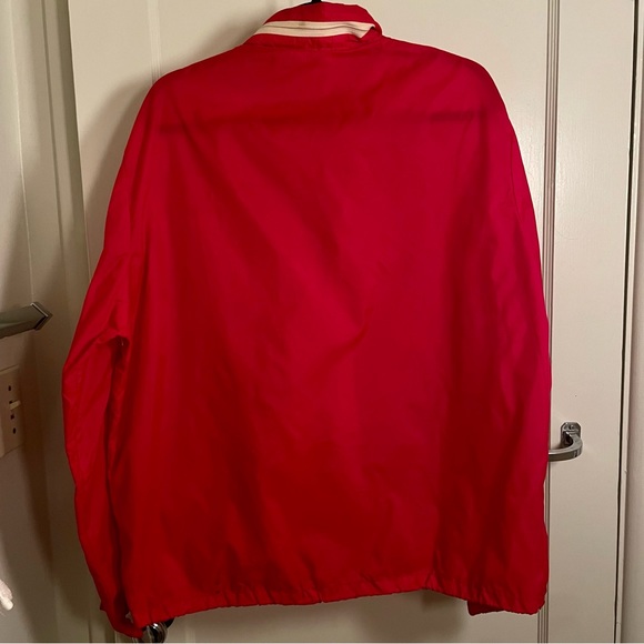 Vintage Boy Scouts of America red nylon jacket windbreaker with hidden hood - Picture 2 of 5